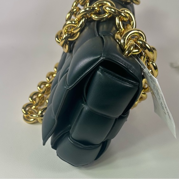 NEW Bottega Veneta Cassette Chain Bag Padded Maxi Intrecciato Leather Inkwell - Picture 7 of 16